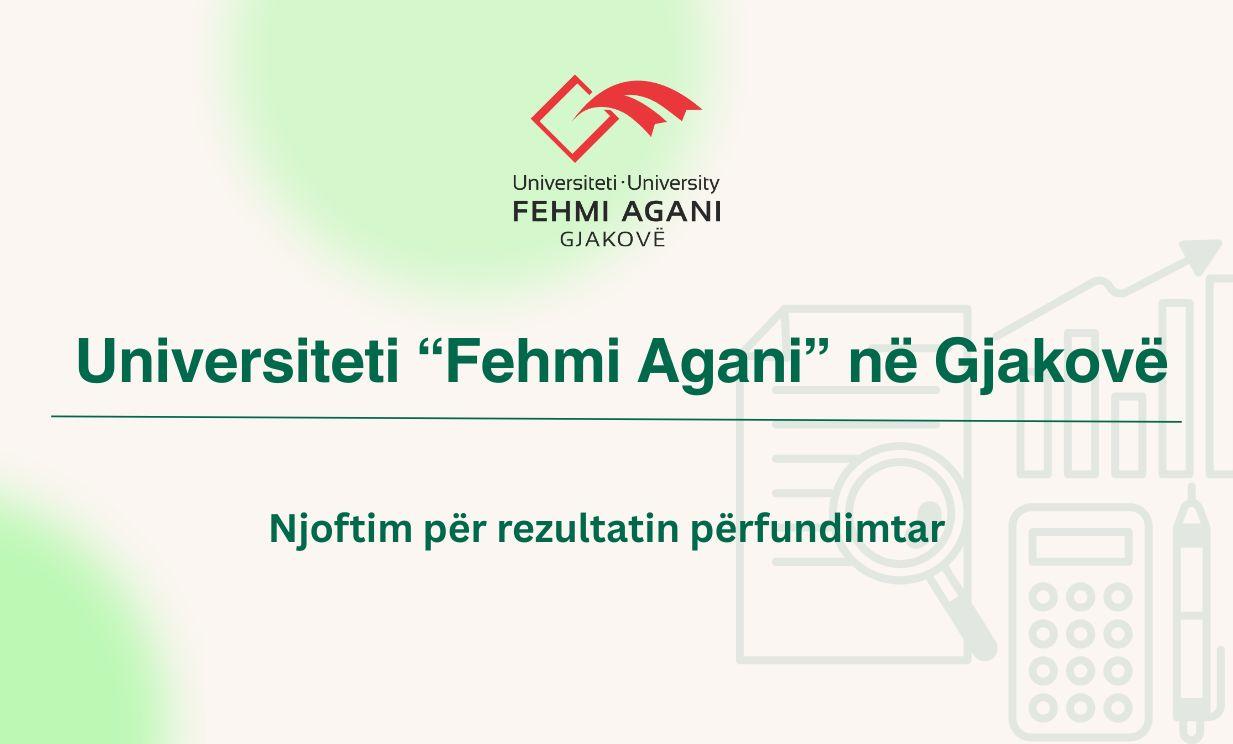 Njoftim për rezultatin përfundimtar